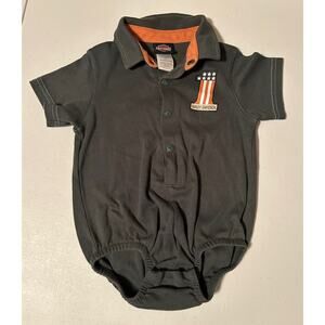 Harley-Davidson Creeper Jumpsuit Bodysuit Size 24m Green